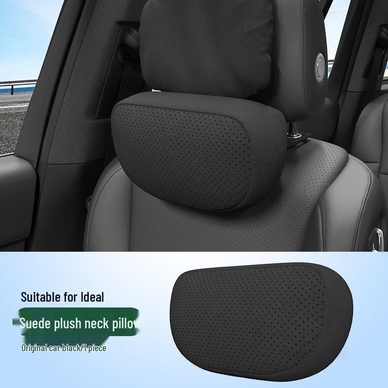 Ideal MEGA Headrest Neck & Lumbar Support Cushion – Suede Pillow for Car Interiors