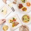 Strix Design Disposable Paper Plates, 50 Count, 18cm, Unbleached, Water- and Oil-Resistant, Stain-Resistant, Stylish, Microwave-Safe, Made with Bagass