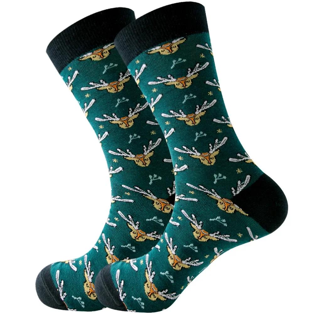 New Christmas Socks Man Funny 2025 Christmas Tree Snowflake Santa Claus Elk Snow Cotton Happy Socks Man New Year Socks Harajuku