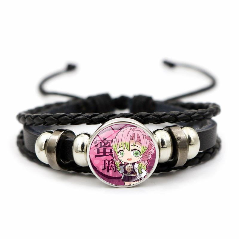 Demon Slayer Figur Armbånd Tanjiro Nidouzi Inosuke Zenitsu Mini Actionfigur Kunst Foto Anheng Lærarmbånd for Fans Gave