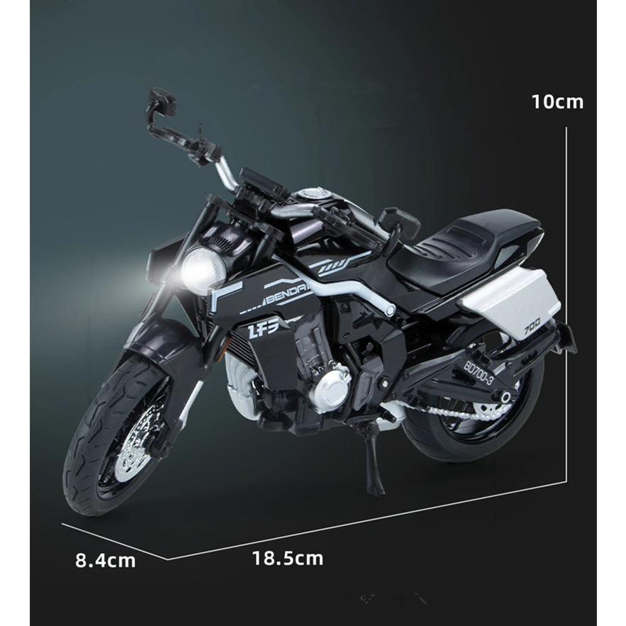 1/12 Tang Knife Lfs700 Racing Cross-country Motorcycle Model Simulation Alloy Toy Street Motorcycle Model Collection Kids Gifts