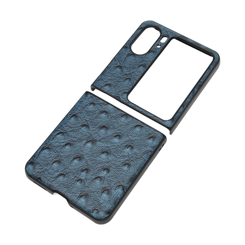 Ostrich Print Phone Case Anti Scratch Dustproof Foldable Phone Protective Cover for Oppo Find N2 Flip