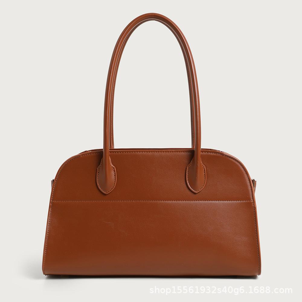 Long Handle Armpit Bag, Women's New Plain Weave Large Capacity Hand-held Commuting Bag, High-end Single Shoulder Tote Bag
