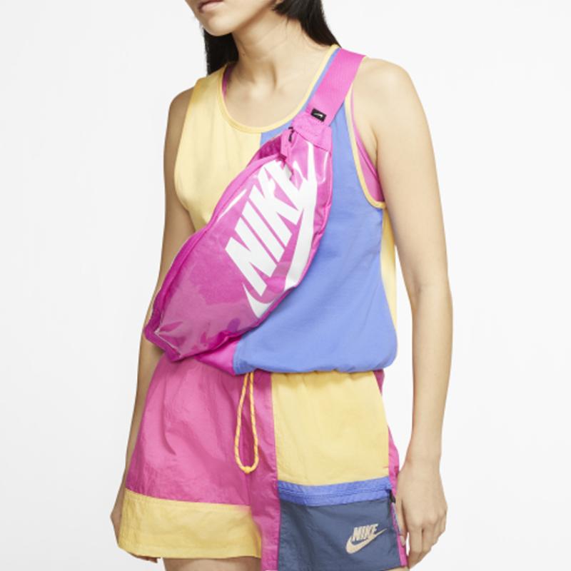 Nike Heritage Polyester Fanny Pack Regular Unisex Flame Pink Casual CK7914-601