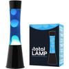 Itotal xl1788 Lava-Lampe 40 cm mit schwarzem Sockel, blauer Flüssigkeit und weißer Wachs