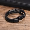 Men's Viking Multi Layer Leather Bracelet,Black Brown Color Handmade Braided Bracelet,Wedding Party Daily Jewelry Gift
