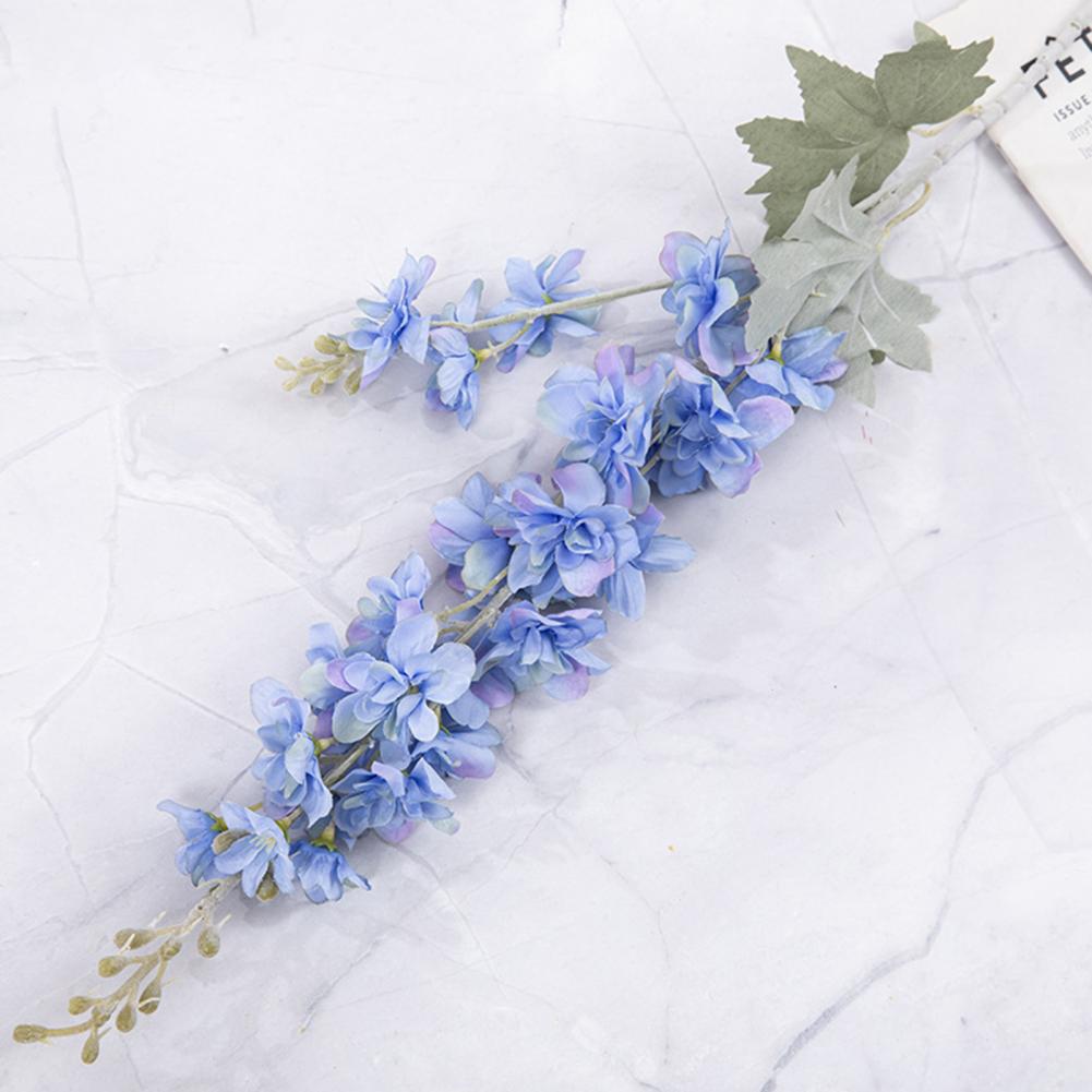 Fake Delphinium Flower Wedding Artificial Delphinium Fake Plants Wedding Bridle Bouquet Indoor Outdoor Home Kitchen Office Table