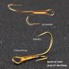 Steel Duple Hook Dead Bait Fishing Hooks Double Fishing Hooks Golden Fishing Hooks Twins Hooks
