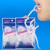 100PCS Disposable Toothpicks Dental Floss Sticks Cleaning Dental Floss Interdental Brush Tooth Stick Oral Health Cleaning Dental