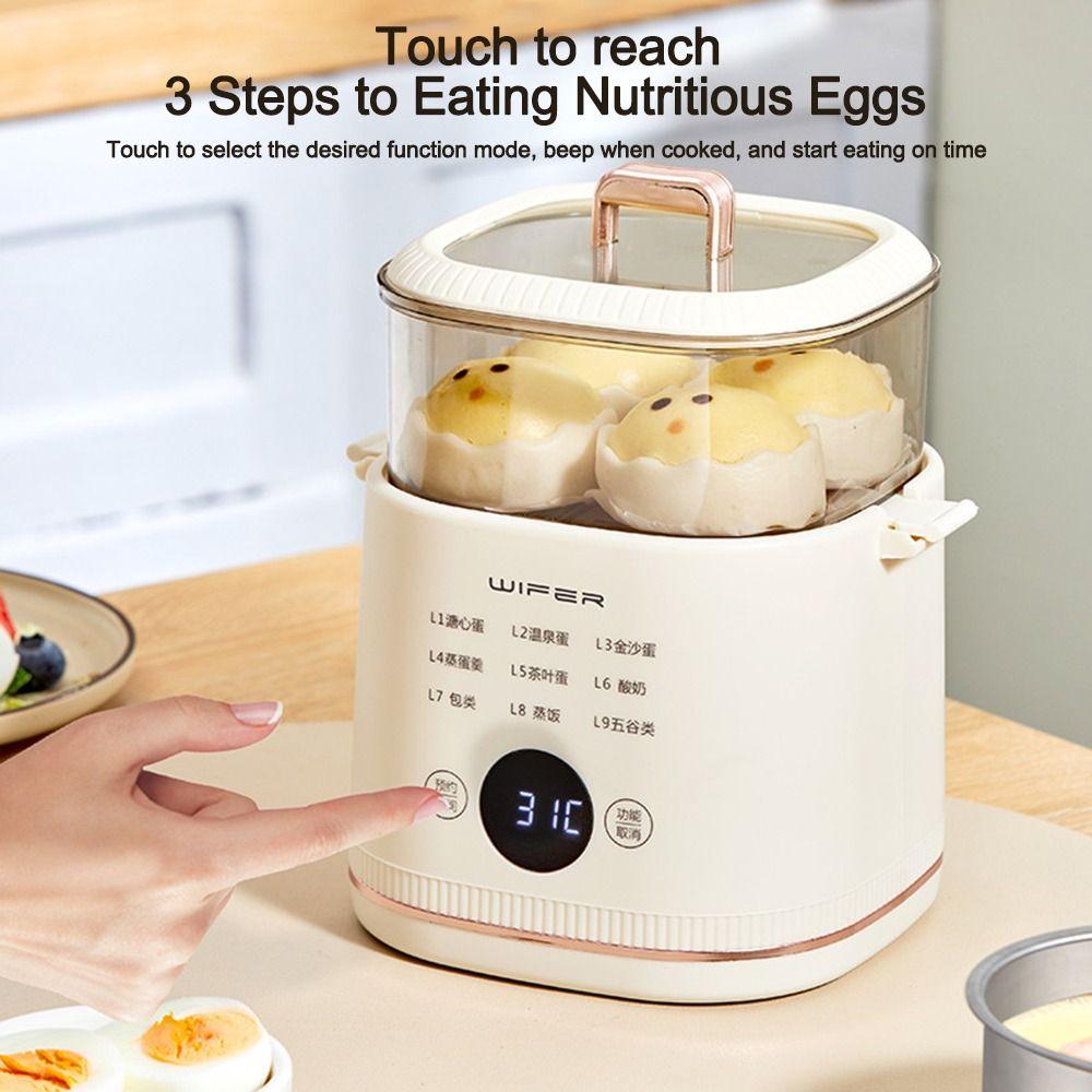 2-Layer Egg Boiler 24-Hour Timing Breakfast Machine Portable Egg Steamer