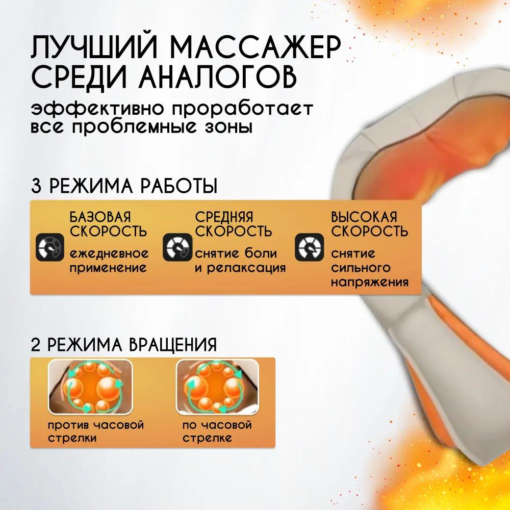 Electric neck and shoulder massager with heating.