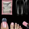 60pcs Polygel Toe Nail Extension Molds Full Cover Reusable Acrylic Nail Tips Dual Nail Forms for Toes DIY Manicure Nails Tool