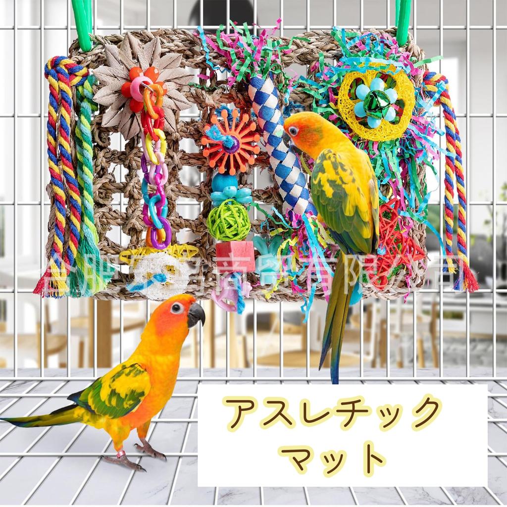 Hyack Cockatiel Toy, Bird Toy, Hanging Chewing Mat, Colorful Rope