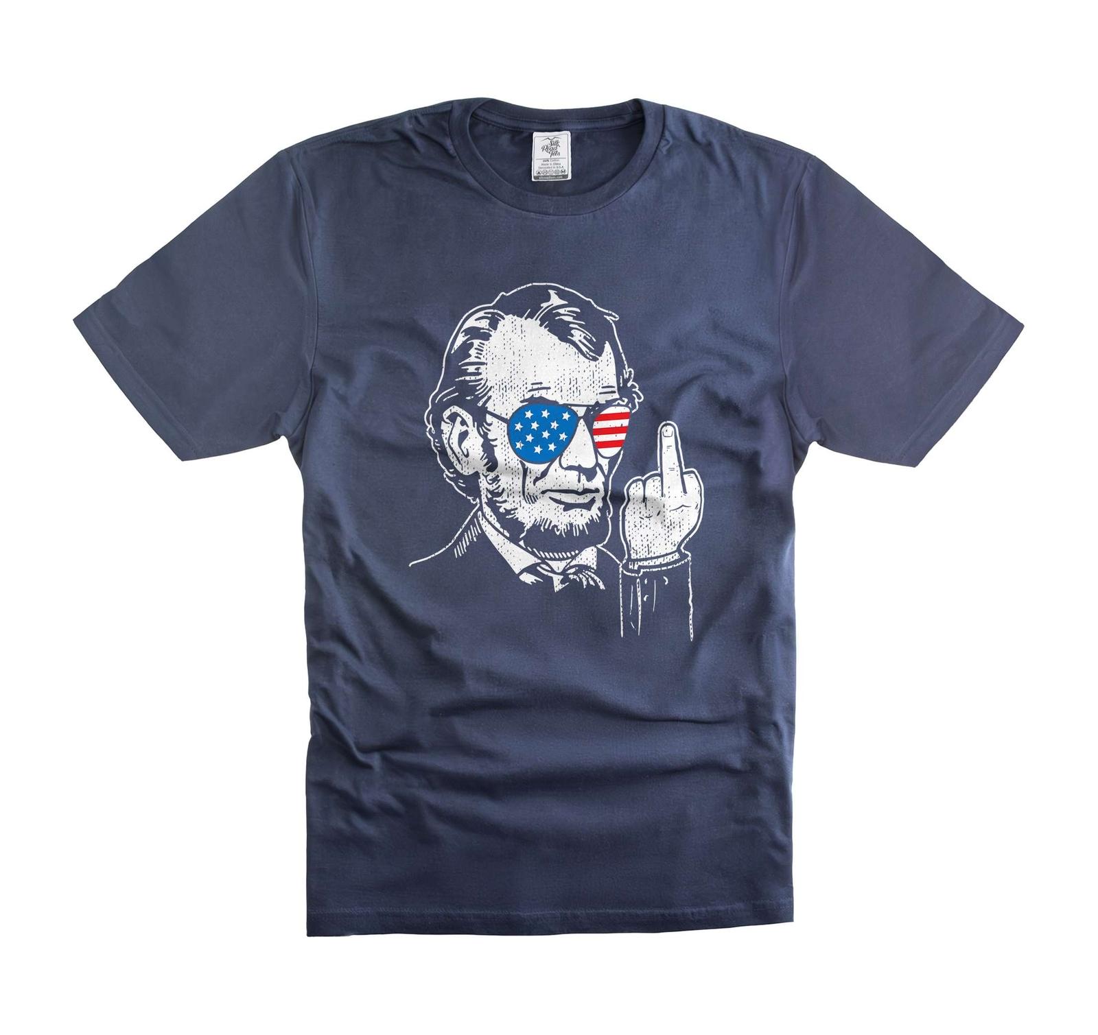 Abraham Lincoln Funny Shirt 4th Of July Joke Shirt Fourth Of July Party T-Shirt L