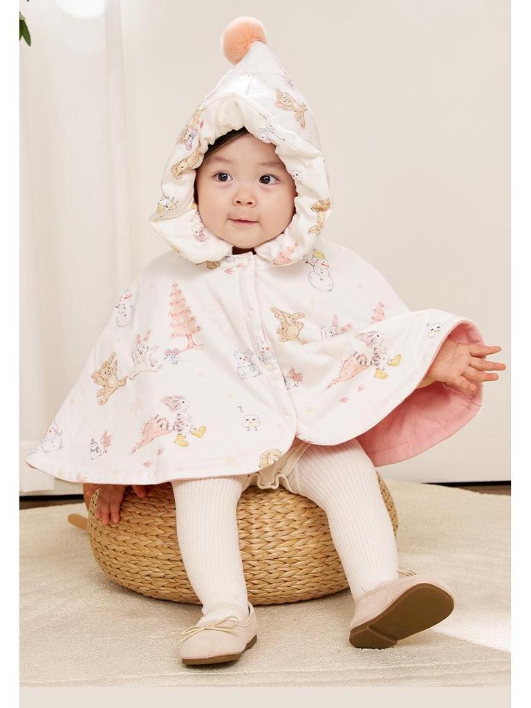 Xiao An Dan Windproof Baby Cloak for Autumn/Winter - Hooded Shawl for Boys & Girls