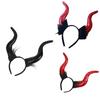 Gothic Devil Horn Headband for Party Stage Performances Costume Headdress Adult Cosplay Headgear Festival Accessories