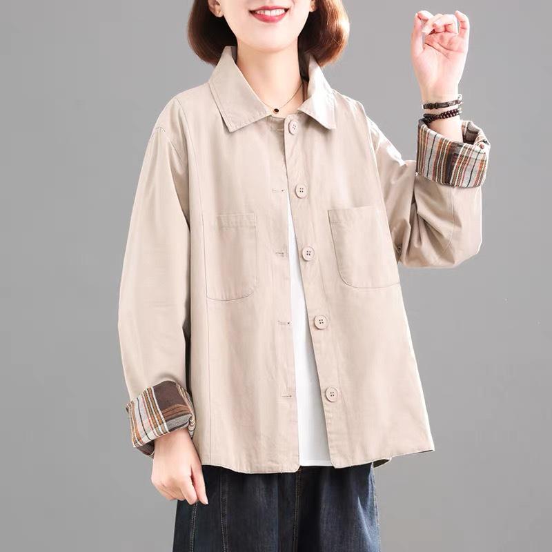 

Korean-Style Plus Size Trench Coat – Flattering Spring/Autumn Women s Casual Jacket 2XL грязно-белый