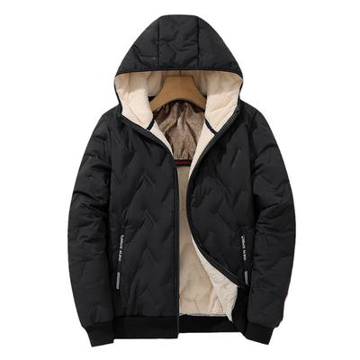Cappotto di Cotone con Cappuccio da Uomo Cappotto Invernale di Cotone Giacca Plus Pile Caldo Grafene Casual Antivento