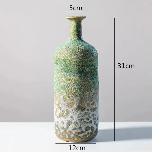 Ceramic Vase Kiln Changing Bubble Glaze Gradient Color Art Ornaments Flower Arrangement Home Furnishings