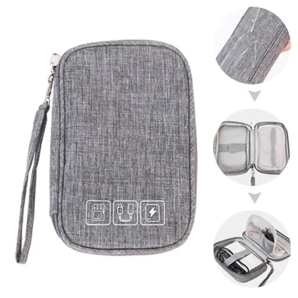 Cable Gadget Organizer Storage Bag Pouch Portable Electronic Accessories Case For Cord Charger Hard Drive Earphone USB SD Card