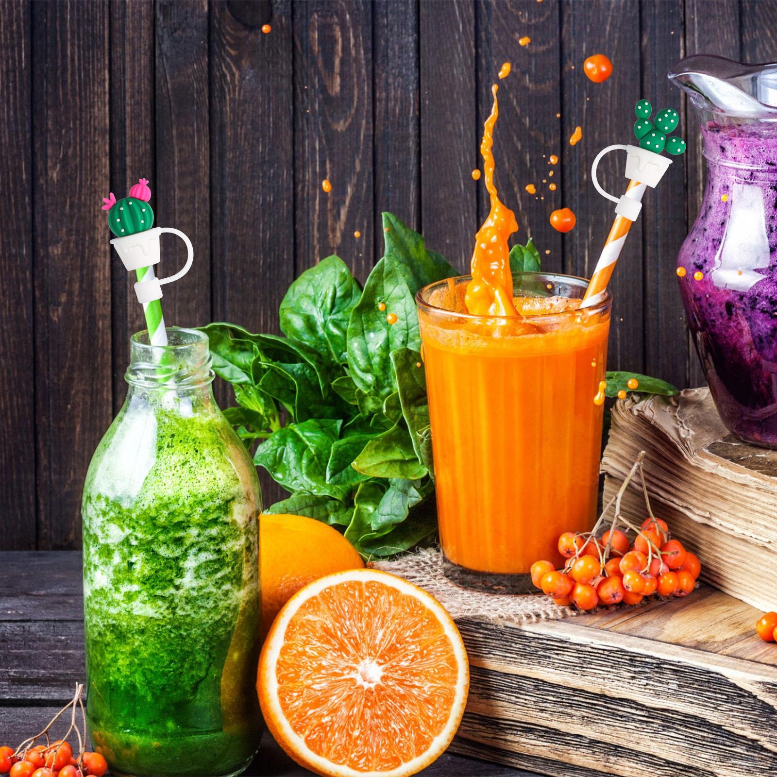 4 шт. Заглушки для соломинок в виде кактусов — фото 2