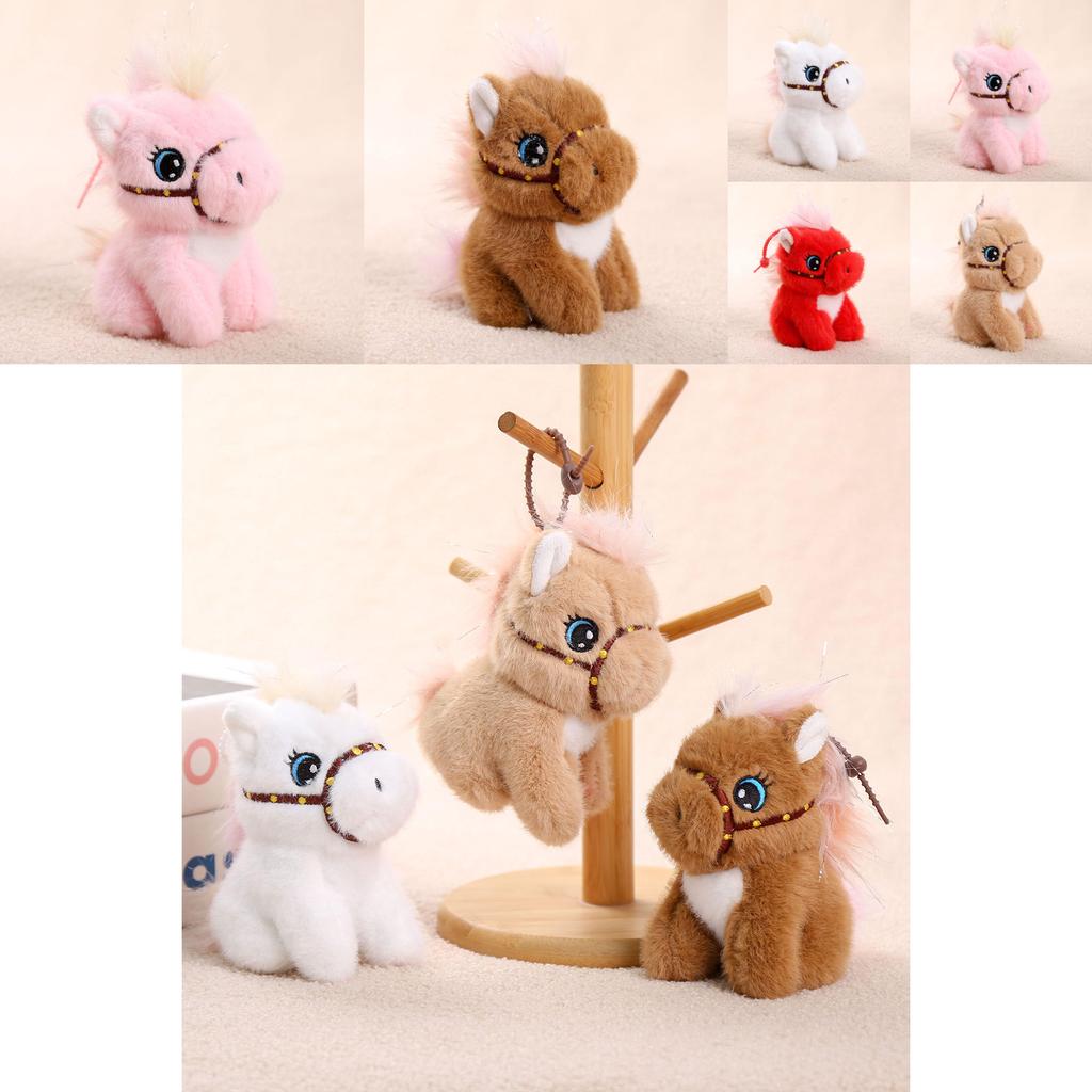 Animal Plush Keyring Featuring Sitting Pony Design For Kids And Teens