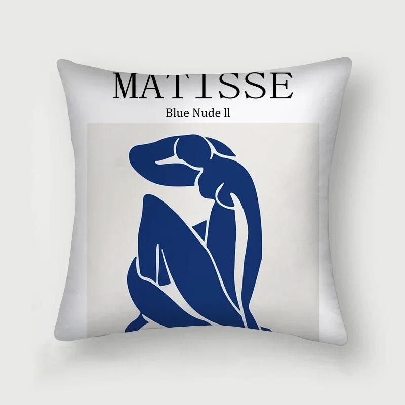Office Living Room Home Pillowcase Abstract Blue Flower Pillowcase Car Ornaments