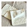 Vivienne Face Towel 25x70cm Beige Cotton Flower Series Lace Embroidery Hand Towel