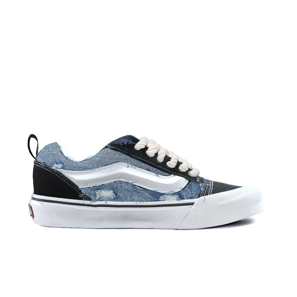 Vans Knu Skool Fabric Abrasion Resistant Abrasion Resistant Low top Skateboard Shoes Unisex Blue VN0009QC6BT1(Team613-)