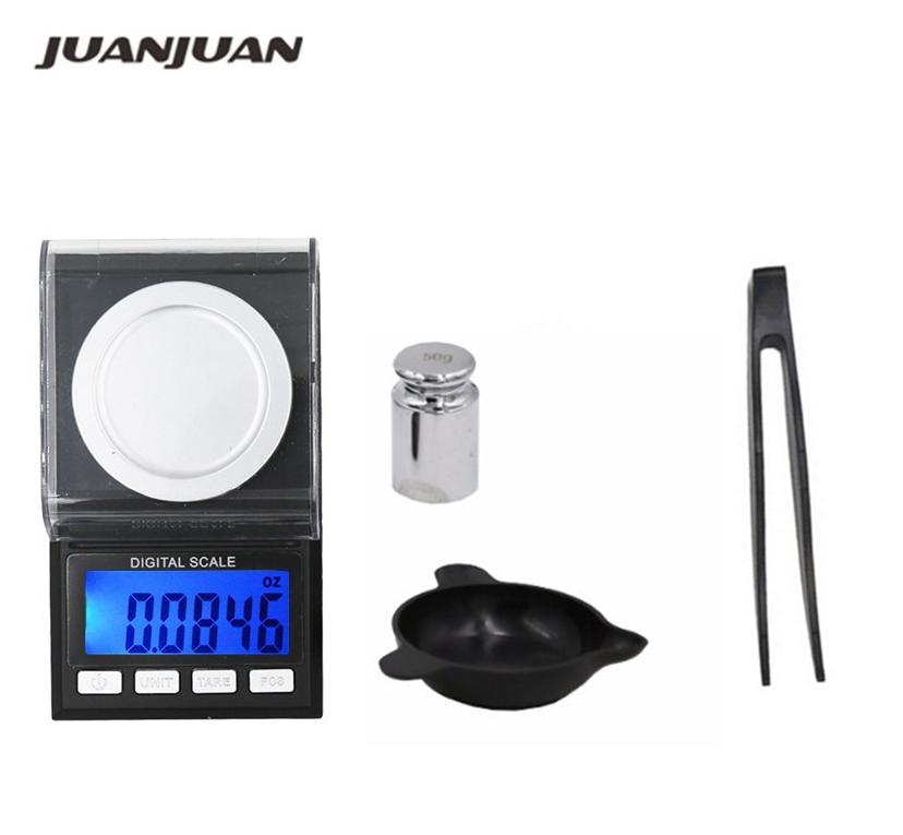 50g/0.001g Mini Scale Portable Digital Scale LCD Backlight Electronic Balance Scales Gold Silver Diamond Jewelry Pocket Scale