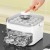 Mașină de gheață cu 50 de cuburi cu capac Easy Press Mașină de gheață cu strat dublu Depozitare gheață pentru frigider Cutie de gheață pentru uz casnic