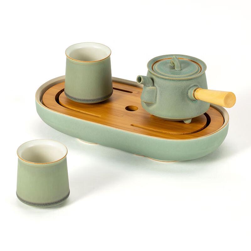 Edenus Kung Fu Tea Set with Green Lotus Glaze