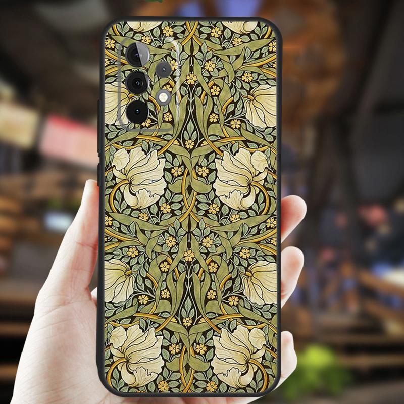 

William Morris Case For Samsung Galaxy A54 A34 A24 A14 A12 A32 A52 A51 A71 A50 A70 A13 A33 A53 A52S Coque Samsung A71 4G