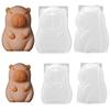 3D Capybara Silicone Mold Flexible Reusable Non-Stick Lovely Animal Moulds for Ice Cream Cake Ice Block Figurine Casting Making