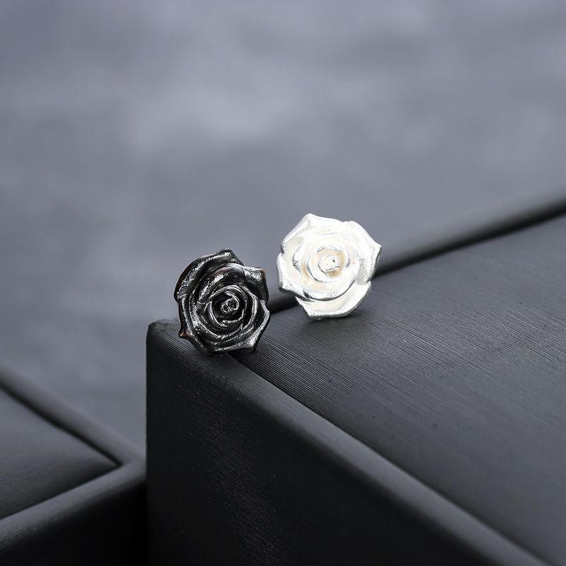 Rose Stud Earrings for Men Fashion Artsy Retro Fashion Ear Bone Stud Trending Earrings Classy Women Easiest for Match Jewelry Gift