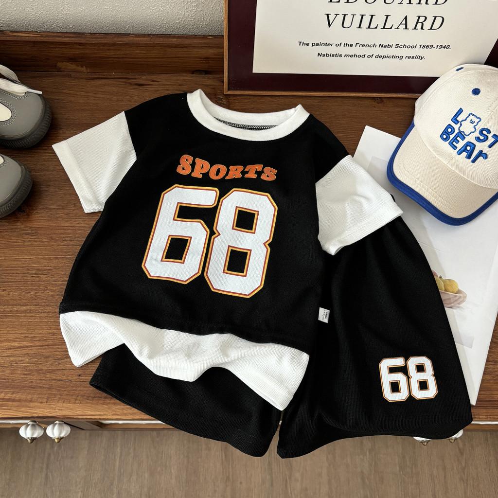Childrens Summer Sports Outfit With Cartoon Pattern For Toddler Boys And Girls