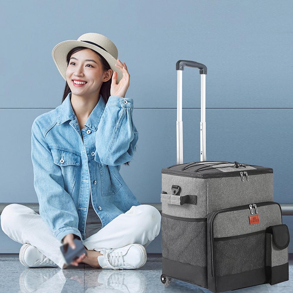 Portable Cooler Bag Camping Thermal Insulation Storage Organizer Waterproof & Leakproof Keep Hot & Cold 35L Large