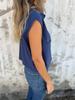Women's Casual Summer Cotton Linen Short-Sleeve Button Pocket Shirt