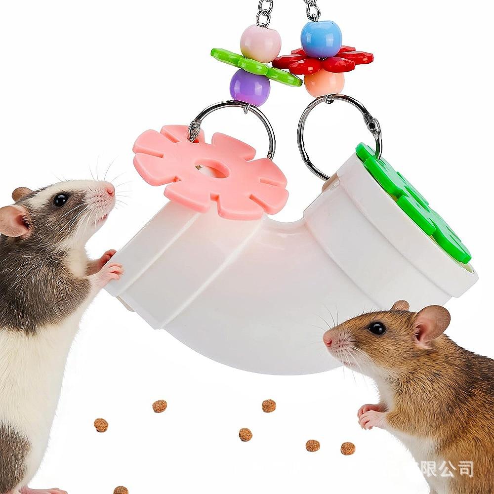 Parrot Hamster Foraging Pipe Chew Toy Bird Cage Accessory