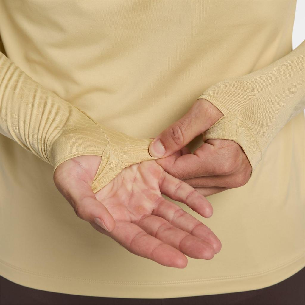 Nike Tottenham Hotspur Strike Third Letter Print Spliced Knit Training Long Sleeve Football Shirt Men Tops Team-Gold DZ0846-784