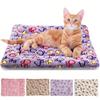 4 Pack Ultra Soft Dog Cat Bed Mat with Cute Prints Reversible Fleece Dog Crate Kennel Pad Cozy Washable Thickened Guinea Pig Pet Bed Mat