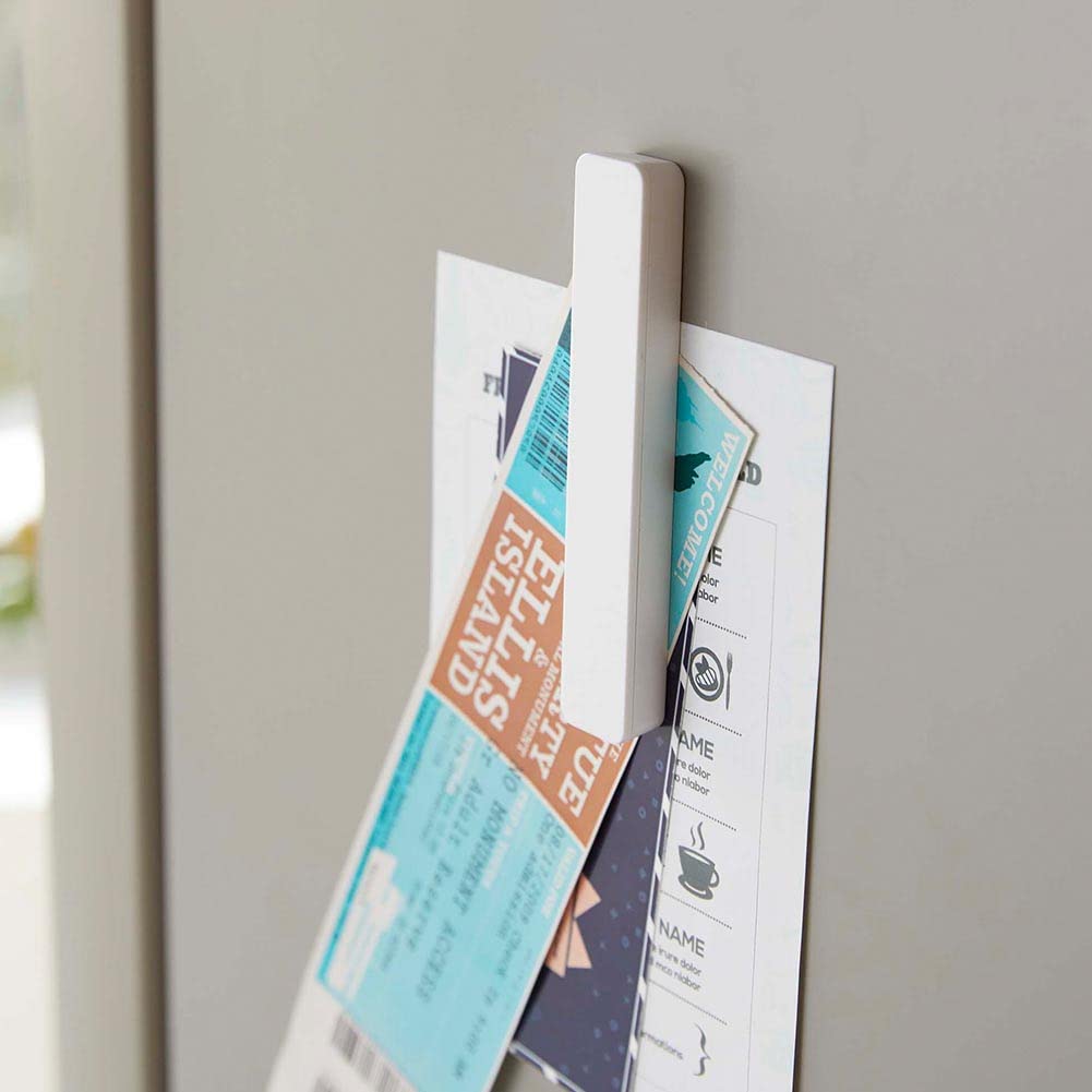 Yamazaki Magnet Bars, Set of 4, White, Approx. W10 x D1 x H1.8cm (Each), Tower, Easy to Remove, 5407