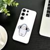 H-Cute Shark Phone Case For Samsung S26,S25,S24,S23,S22,S30,S21,Ultra,Plus,FE 5G Black Soft Cover