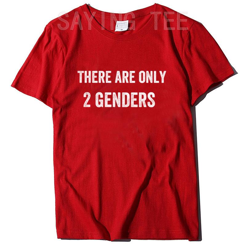 Unisexs There Are Only 2 Genders TShirt Conservative Tee Tops Papa Dad Grandpa Gift Humor Funny Letters Printed Graphic Outfits S