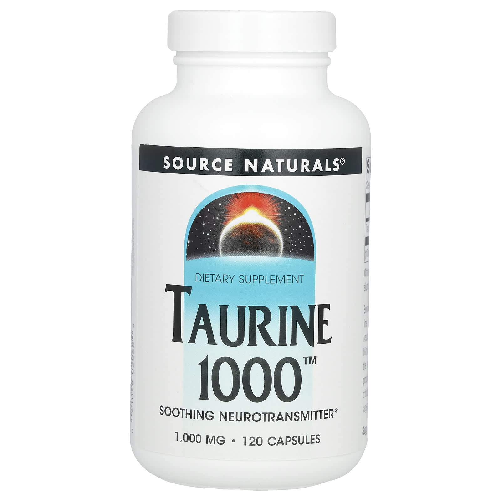 

Taurine, 1,000Mg, 120 Capsules