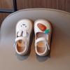 2024 New Spring Cute Bunny and Carrot Patch Children Casual Shoes for Girls Non-slip Kids Shoes Hook & Loop Breatheable Non-slip