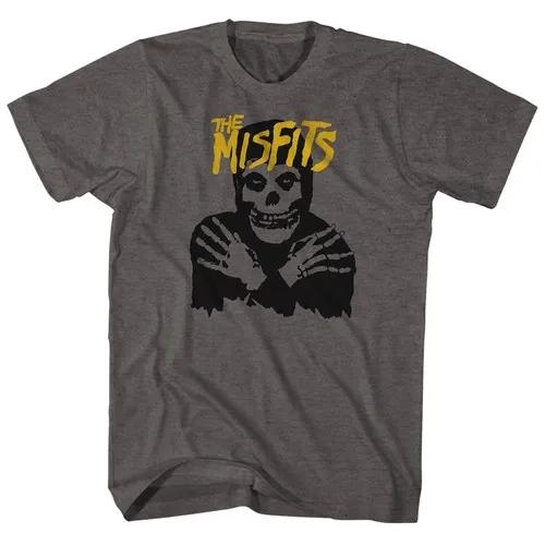 New Fashion Misfits Punk Style Tshirt Retro Street Skull Pattern Unisexs Tshirt