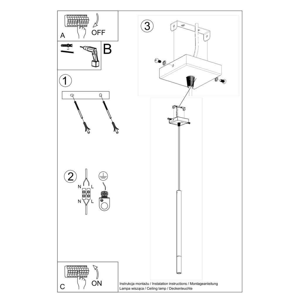 Lampa Wisząca Arenio 1 G9 Czarny Lumilo 08.585.85