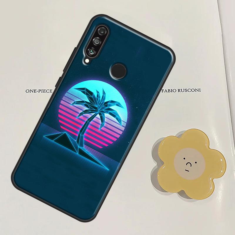 Neon Retrowave 80s Vintage Art For Huawei Nova 11 9 10 SE Y60 Y70 Y90 Y61 Y91 Nova 3i 7i 8i 11i P20 P40 Lite P30 Pro Case
