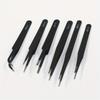 6pcs ESD Safe Stainless Steel Tweezers Set Anti-Static High Precision for DIY Electronics Repair & Model Building Ergonomic Grip with Protective Cover